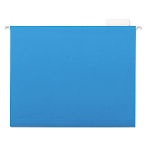 AbilityOne 7530013649499 SKILCRAFT Hanging File Folder, Letter Size, 1/5-Cut Tabs, Blue, 25/Box (NSN3649499) View Product Image