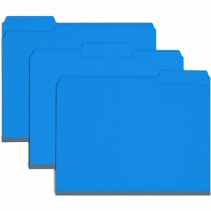 Smead Colored 1/3 Tab Cut Letter Recycled Top Tab File Folder - 8 1/2" x 11" - 1" Expansion - Top Tab Location - Assorted Tab Position - 25 pt. - (SMD21541) Product Image 