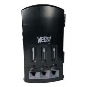 WeGo Trio Utensil Dispenser, Holds 100 Forks/100 Knives/100 Spoons, 13.39 x 15.75 x 23.62, Black View Product Image