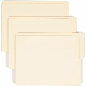 Smead Shelf-Master 1/2 Tab Cut Letter Recycled End Tab File Folder - 8 1/2" x 11" - 3/4" Expansion - End Tab Location - Top Tab Position - 11 pt. Product Image 