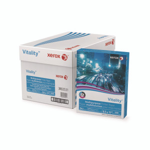 xerox Vitality Multipurpose Print Paper, 92 Bright, 24 lb Bond Weight, 8.5 x 11, White, 500/Ream View Product Image