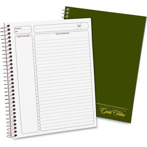 Ampad Gold Fibre Classic Project Planner - Action - White Sheet - Wire Bound - White - Classic Green Cover Product Image 