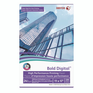 xerox Bold Digital Printing Paper, 98 Bright, 24 lb Bond Weight, 11 x 17, White, 500/Ream View Product Image
