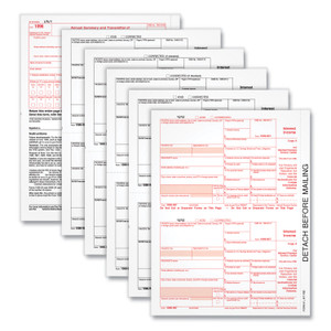 TOPS 1099-INT Tax Forms for Inkjet/Laser Printers, Fiscal Year: 2023, Five-Part Carbonless, 8 x 5.5, 2 Forms/Sheet, 24 Forms Total (TOP22983) View Product Image