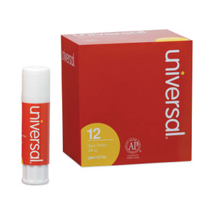Universal Glue Stick, 0.28 oz, Applies and Dries Clear, 12/Pack View Product Image