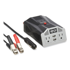 Tripp Lite PowerVerter Ultra-Compact Car Inverter, 400 W, Two AC Outlets/Two USB Ports, 3.1 A (TRPPV400USB) View Product Image