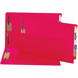 Smead Colored Straight Tab Cut Legal Recycled Fastener Folder - 8 1/2" x 14" - 3/4" Expansion - 2 x 2B Fastener(s) - 2" for Folder - End Tab Location - (SMD28740) Product Image 