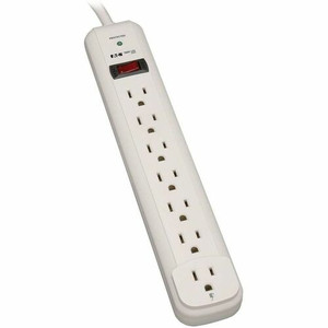 Tripp Lite series Protect It! 7-Outlet Surge Protector - Silver - NEMA 5-15P - 7 x NEMA 5-15R - 1800 VA - 1080 J Product Image 