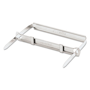 Universal Two-Piece Two-Prong Paper Fastener Base and Compressor Sets, 2" Capacity, 2.75" Center to Center, Silver, 50/Box View Product Image