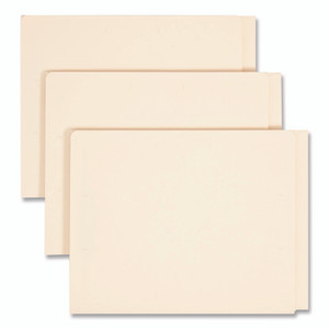 Smead Heavyweight End Tab Fastener Folders, Interior Back-Cover Pocket, 0.75" Expansion, 2 Fasteners, Letter Size, Manila, 50/Box View Product Image
