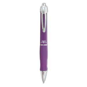 Zebra GR8 Gel Pen, Retractable, Medium 0.7 mm, Violet Ink, Violet/Silver Barrel, 12/Pack (ZEB42680) View Product Image