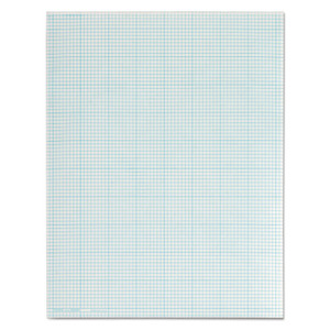 TOPS Cross Section Pads, Cross-Section Quadrille Rule (8 sq/in, 1 sq/in), 50 White 8.5 x 11 Sheets View Product Image