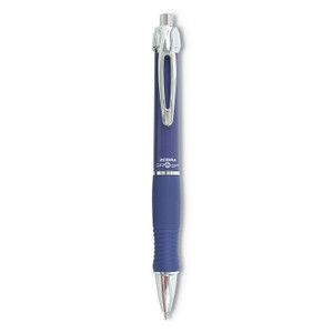 Zebra GR8 Gel Pen, Retractable, Medium 0.7 mm, Blue Ink, Blue/Silver Barrel, 12/Pack (ZEB42620) View Product Image