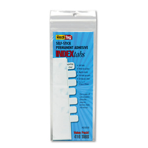 Redi-Tag Legal Index Tabs, Customizable: Handwrite Only, 1/5-Cut, White, 1" Wide, 416/Pack (RTG31010) View Product Image