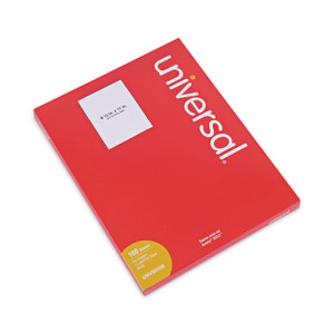 Universal Copier Mailing Labels, Copiers, 8.5 x 11, White, 100/Box UNV90108 (UNV90108) View Product Image