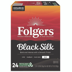 Folgers Gourmet Selections Black Silk Coffee K-Cups, 24/Box View Product Image