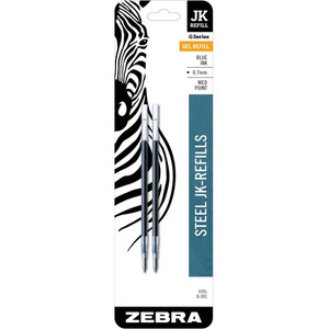 Zebra G-301 JK Gel Stainless Steel Pen Refill - 0.70 mm - Blue Ink - Acid-free Product Image 