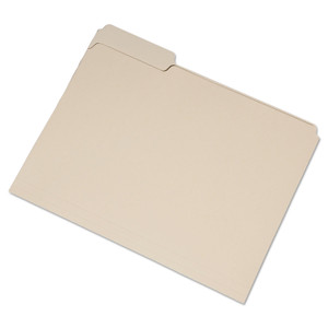 AbilityOne 7530016458093 SKILCRAFT Single Tab File Folders, 1/3-Cut Tabs: Left Position, Letter Size, 0.75" Expansion, Manila, 100/Box (NSN6458093) View Product Image