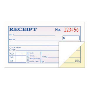 TOPS Money and Rent Receipt Books, Two-Part Carbonless, 4.78 x 2.75, 50 Forms Total (TOP46820) View Product Image