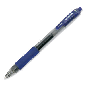 AbilityOne 7520016473136 SKILCRAFT Gel Pen, Retractable, Medium 0.7 mm, Blue Ink, Clear/Blue Barrel, Dozen (NSN6473136) View Product Image