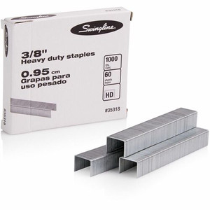 Swingline Premium Heavy-Duty Staples - Heavy Duty - 3/8" Leg - Holds 60 Sheet(s) - for Paper - Chisel Point Product Image 