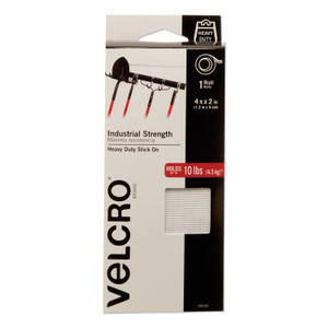 VELCRO Brand Industrial-Strength Heavy-Duty Fasteners, 2" x 4 ft, White (VEK90595) View Product Image
