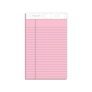 TOPS Prism + Colored Writing Pads, Narrow Rule, 50 Pastel Pink 5 x 8 Sheets, 12/Pack View Product Image