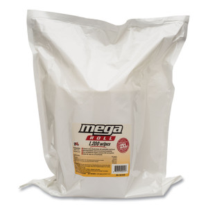 2XL Gym Wipes Mega Roll Refill, 8 x 8, Unscented, White, 1,200/Roll, 2 Rolls/Carton View Product Image