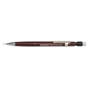 AbilityOne 7520016522436 SKILCRAFT American Classic Mechanical Pencil, 0.5 mm, F (#2.5), Black Lead, Burgundy Barrel, Dozen View Product Image