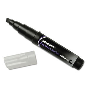 AbilityOne 7520012943791 SKILCRAFT Dry Erase Marker, Broad Chisel Tip, Black, Dozen (NSN2943791) View Product Image