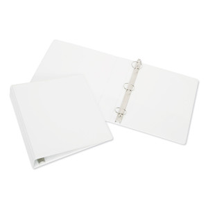 AbilityOne 7510015194381 SKILCRAFT Round Ring View Binder, 3 Rings, 1.5" Capacity, 11 x 8.5, White (NSN5194381) View Product Image