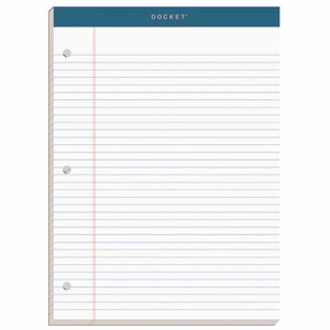TOPS Double Docket Ruled Pads with Extra Sturdy Back, Medium/College Rule, 100 White 8.5 x 11.75 Sheets View Product Image