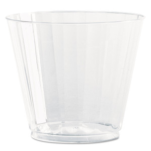 WNA Classic Crystal Plastic Tumblers, 9 oz, Clear, Fluted, Squat, 20/Pack, 12 Packs/Carton (WNACC9240) View Product Image