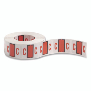 Smead A-Z Color-Coded End Tab Filing Labels, C, 1 x 1.25, White, 500/Roll View Product Image