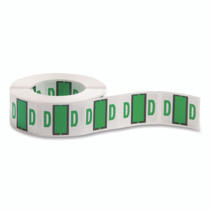 Smead A-Z Color-Coded End Tab Filing Labels, D, 1 x 1.25, White, 500/Roll View Product Image