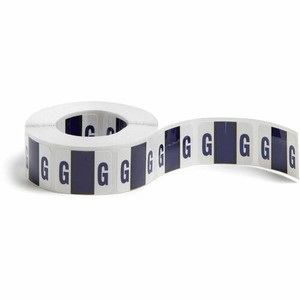 Smead BCCR Bar-Style Color-Coded Labels - G - x 1 1/4" Width x 1" Length - Violet - Laminated Product Image 