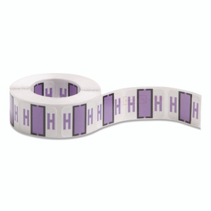 Smead A-Z Color-Coded End Tab Filing Labels, H, 1 x 1.25, White, 500/Roll View Product Image