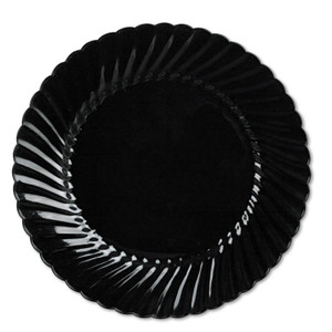 WNA Classicware Plates, Plastic, 10.25" dia, Black, 144/Carton (WNACW10144BK) View Product Image