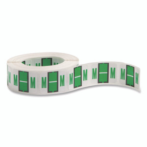 Smead A-Z Color-Coded End Tab Filing Labels, M, 1 x 1.25, White, 500/Roll View Product Image