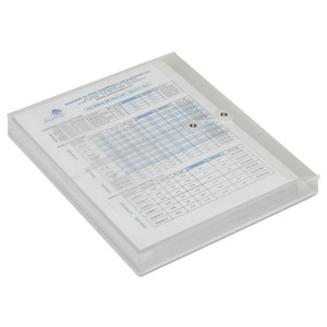 AbilityOne 7530016618832, SKILCRAFT Poly String/Button Side-Loading 1.25" Expansion Envelope, 1 Section, Letter Size, Clear, 5/Pack View Product Image