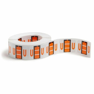 Smead BCCR Bar-Style Color-Coded Labels - U - x 1 1/4" Width x 1" Length - Light Orange - Laminated Product Image 