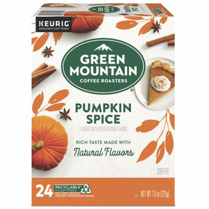 Green Mountain Coffee Fair Trade Certified Pumpkin Spice Flavored Coffee K-Cups, 24/Box View Product Image