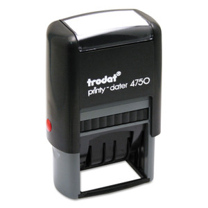 Trodat Printy Economy 5-in-1 Date Stamp, Self-Inking, 1.63" x 1", Blue/Red (USSE4756) View Product Image