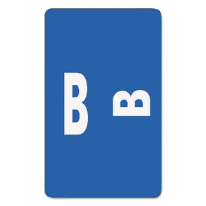 Smead AlphaZ Color-Coded Second Letter Alphabetical Labels, B, 1 x 1.63, Dark Blue, 10/Sheet, 10 Sheets/Pack (SMD67172) View Product Image