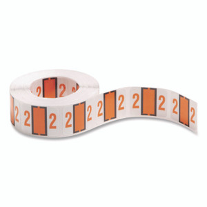 Smead Numerical End Tab File Folder Labels, 2, 1 x 1.25, White, 500/Roll View Product Image