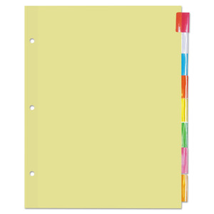 Universal Insertable Tab Index, 8-Tab, 11 x 8.5, Buff, Assorted Tabs, 24 Sets Product Image 