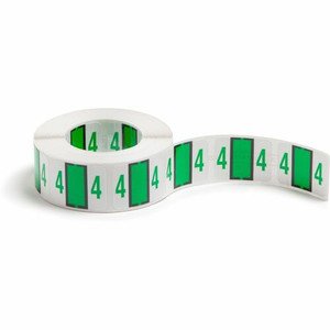 Smead BCCRN Bar-Style Color-Coded Labels - 4 - x 1 1/4" Width x 1" Length - Light Green - Laminated Product Image 