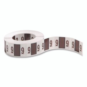 Smead Numerical End Tab File Folder Labels, 9, 1 x 1.25, White, 500/Roll View Product Image