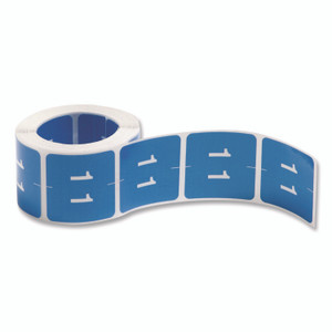 Smead Numerical End Tab File Folder Labels, 1, 1.5 x 1.5, Light Blue, 250/Roll View Product Image