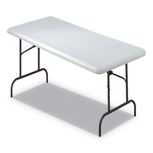 AbilityOne 7110016716417, SKILCRAFT Blow Molded Folding Tables, Rectangular, 30w x 60d x 29h, Platinum (NSN6716417) View Product Image